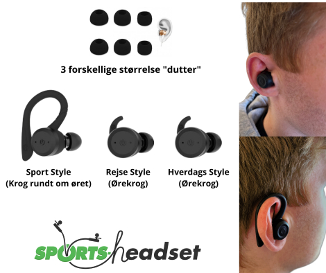 Sport Cozy - Trådløse sports høretelefoner | sort