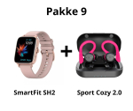 Pakketilbud - Aktivitetsur i rosa og sports-høretelefoner i pink