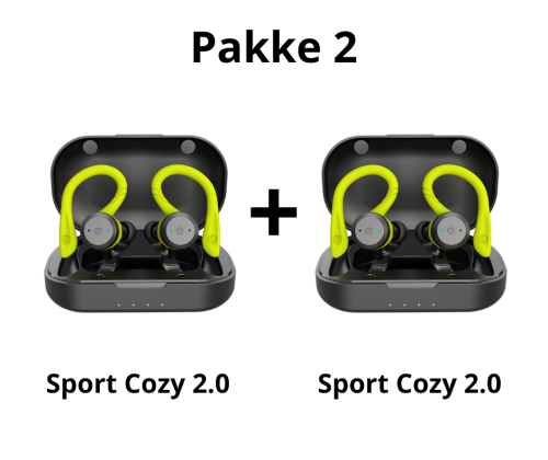 Pakketilbud med 2 stk Sport Cozy høretelefoner i grøn