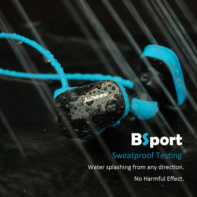 Jabees Bsport trådløst bluetooth headset | blå